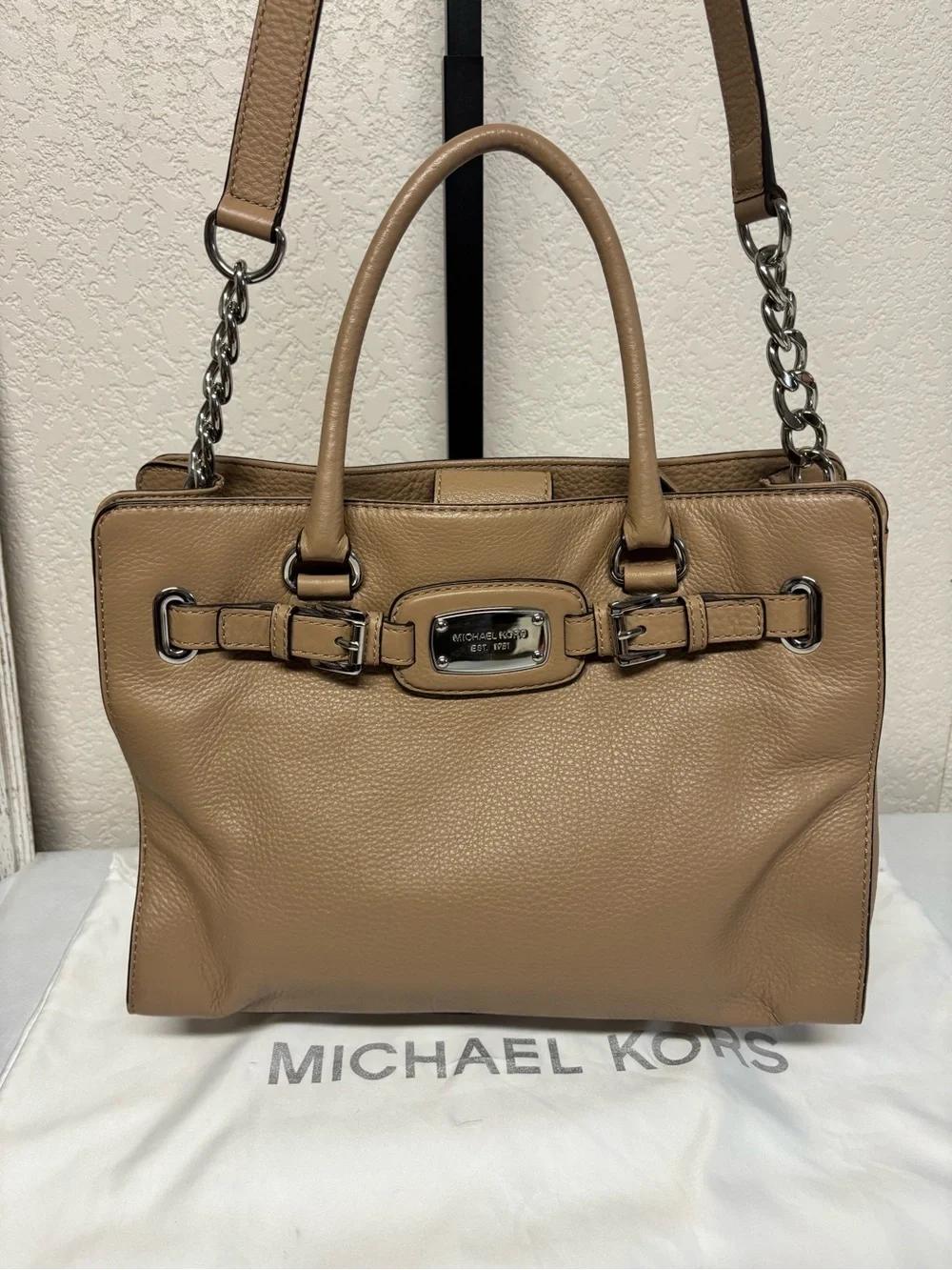 Michael Kors Tan Leather Shoulder Bag